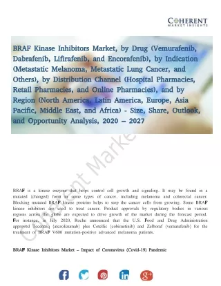 braf kinase inhibitors market by drug vemurafenib