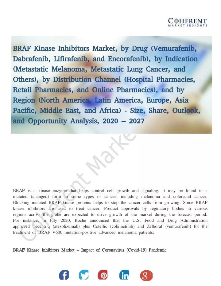 braf kinase inhibitors market by drug vemurafenib