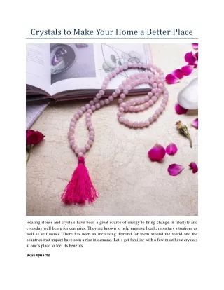 crystals to make your home a better place
