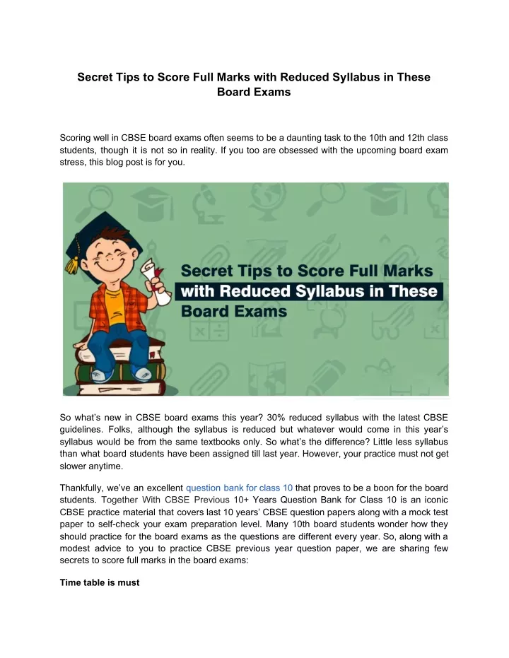 secret tips to score full marks with reduced