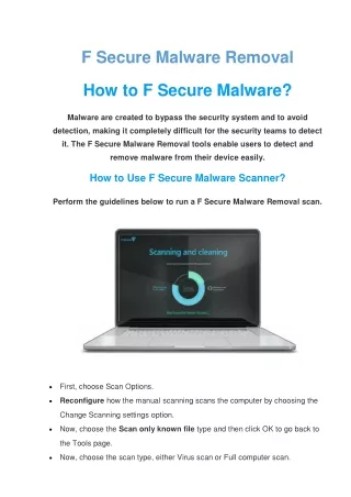 f secure malware removal
