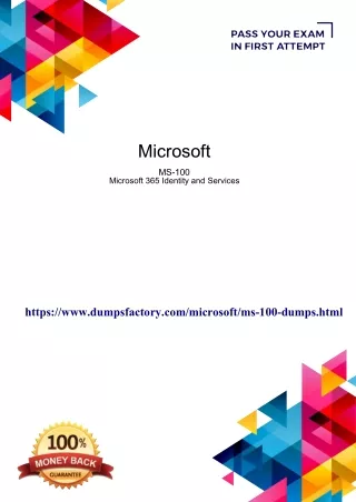 Actual Microsoft MS-100 Exam Questions Answers - MS-100 Dumps PDF