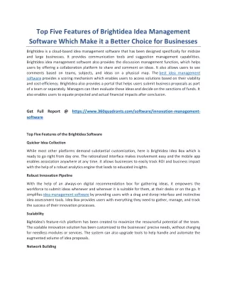 top five features of brightidea idea management
