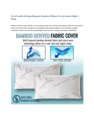 What is a Bamboo Pillow?