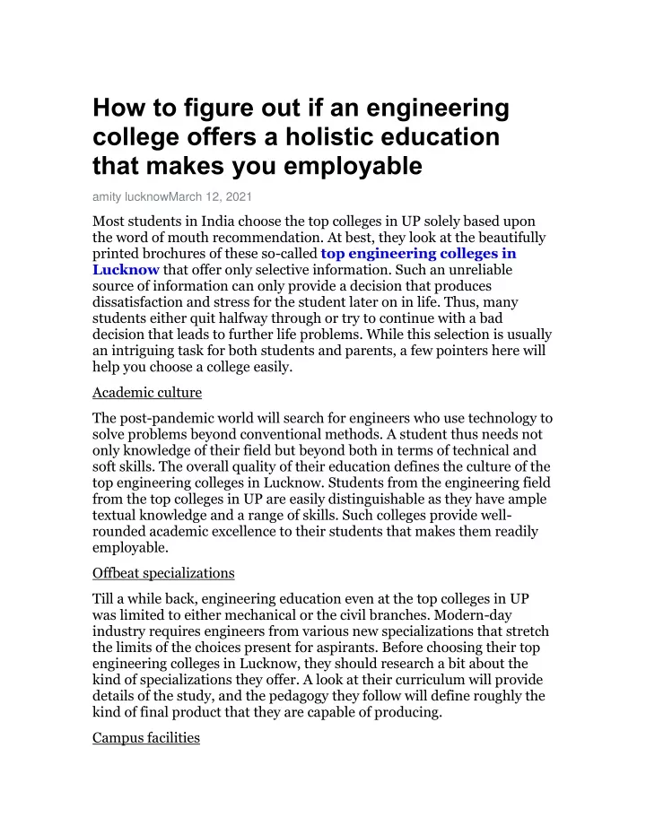 how to figure out if an engineering college
