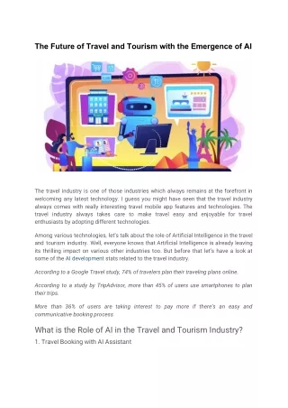 the future of travel and tourism with