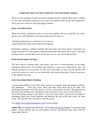 3 important tips to get more clients for your