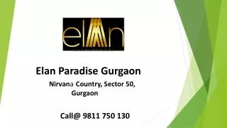 Elan Paradise Gurgaon – Sector 50