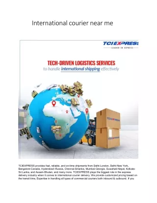 international courier near me