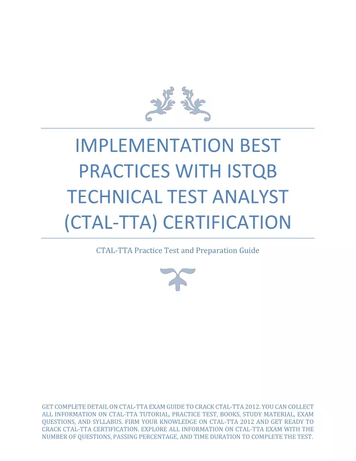 implementation best practices with istqb