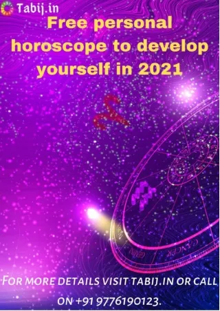 Free personal horoscope to develop yourself in 2021