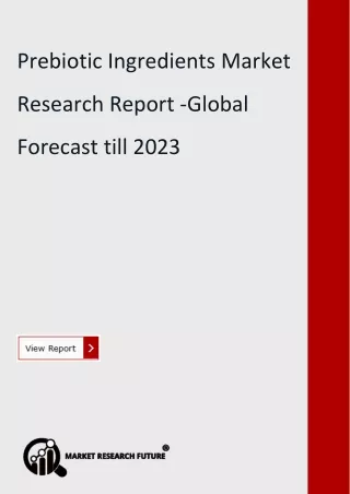 Prebiotic Ingredients Market Research Report to 2023