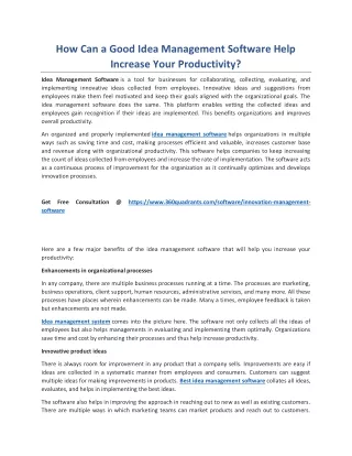 how can a good idea management software help