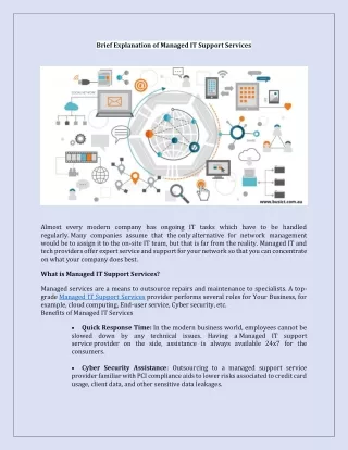 Brief Explanation of Managed IT Support Services