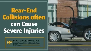 Rear-End Collisions can Cause Severe Injuries