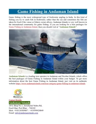 game fishing in andaman island