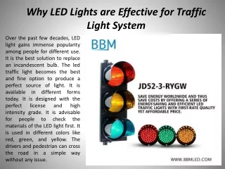 Why LED Lights are Effective for Traffic Light System