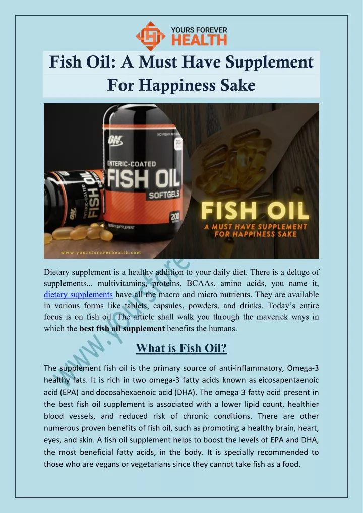 fish oil a must have supplement for happiness sake