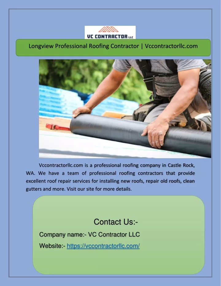 longview professional roofing contractor