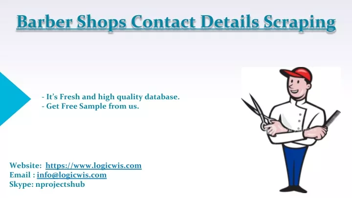 barber shops contact details scraping
