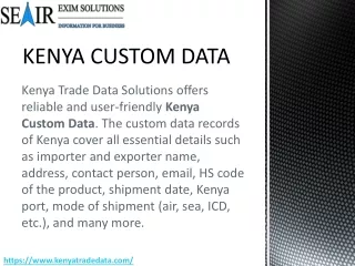 Invest in the Best Kenya Trade Data