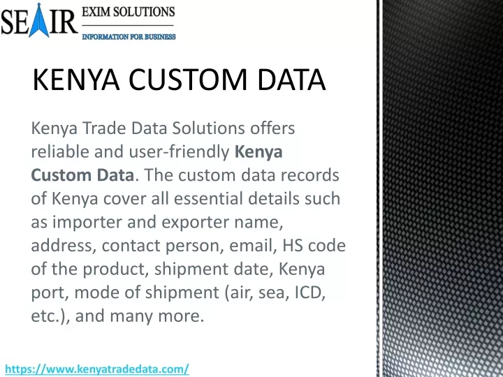 kenya custom data