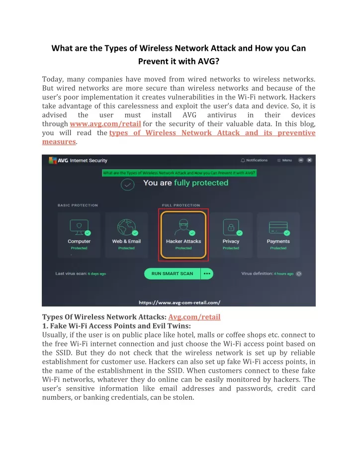 Ppt Types Of Wireless Network Attack And How You Can Prevent It With