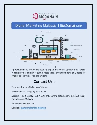 Digital Marketing Malaysia | BigDomain.my