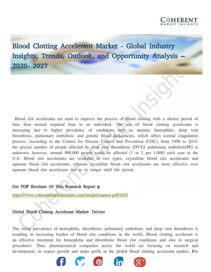 blood clotting accelerant market global industry