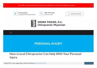 Injury chiropractic Pensacola