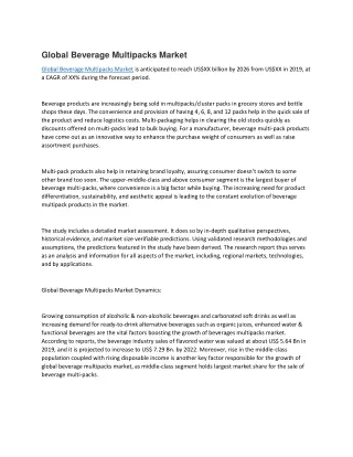 global beverage multipacks market