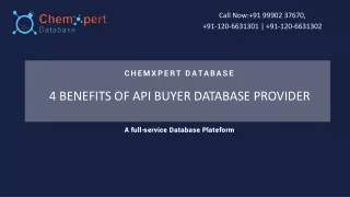 4 Benefits of API Buyer Database Provider - Chemxpert Database