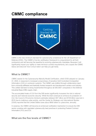 cmmc compliance