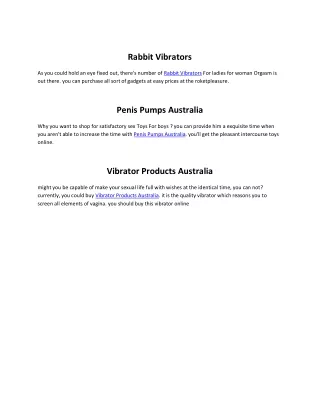 rabbit vibrators