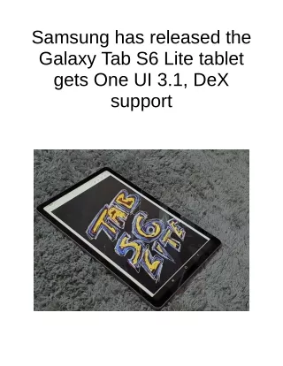 samsung has released the galaxy tab s6 lite
