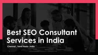 Best SEO Consultant Services in India