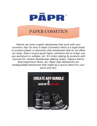 Paper Cosmetics