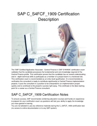 sap c s4fcf 1909 certification description