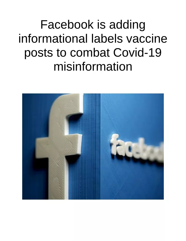 facebook is adding informational labels vaccine