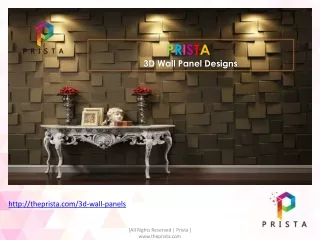 3D Wall Panel Designs - Prista