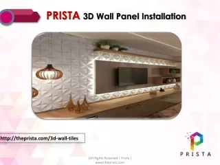 3D Wall Panel Installation - Prista
