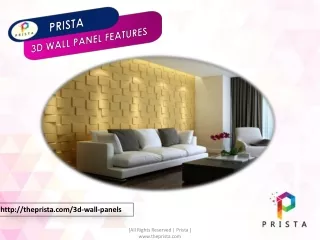 3D Wall Panel Features - Prista