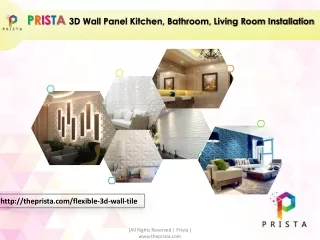 Prista 3D Wall Panel in Tamilnadu - 3D Wall Panel Installation for Kitchen, Bathroom, Living Room