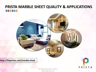Marble Sheets Quality & Applications - Prista
