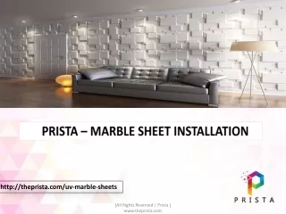 Marble Sheets Installation - Prista
