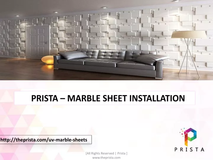 prista marble sheet installation