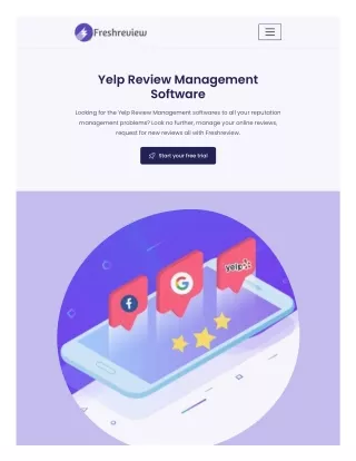 Yelp Reputation Management Software, Yelp Review Software - Freshreview