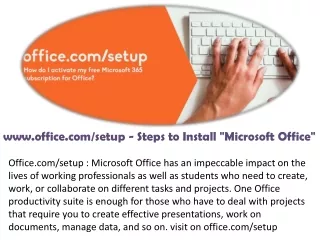 www office com setup steps to install microsoft