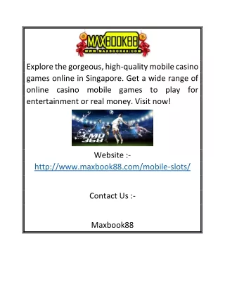 explore the gorgeous high quality mobile casino