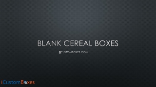 blank cereal boxes